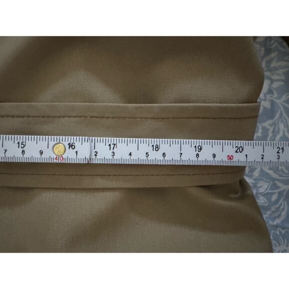 London Fog Coat 40L Tan Maincoat Weatherwear Trench Double Breasted Button - Picture 8 of 14